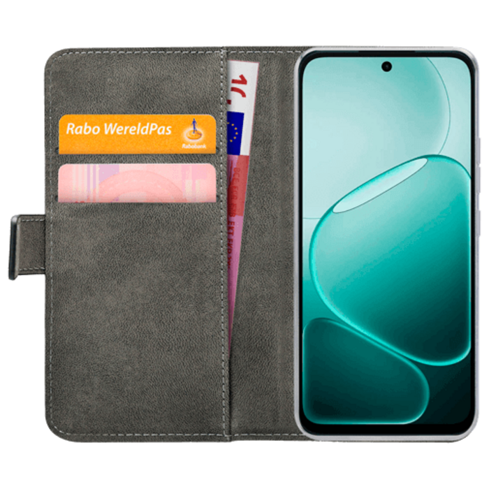 Mobilize Mobilize PU-Leren Book Case Zwart voor OPPO A6 4G / A6 5G