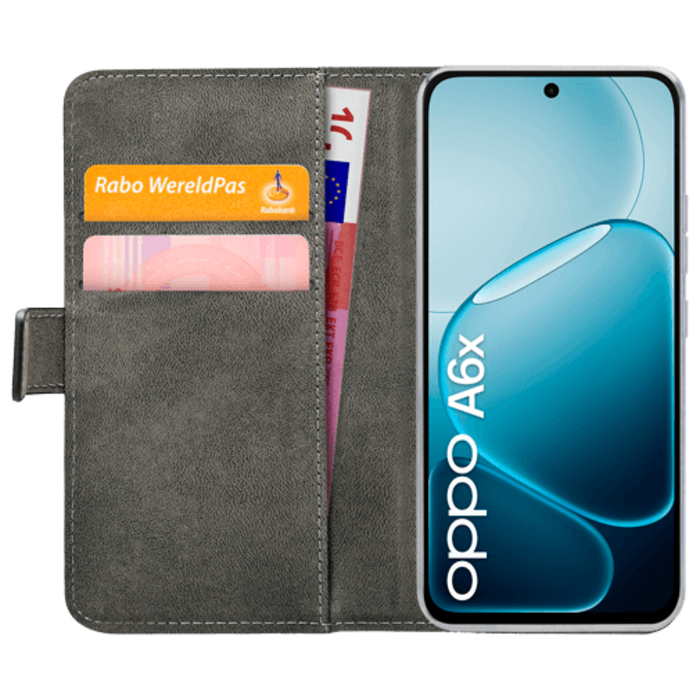 Mobilize Mobilize Book Case OPPO A6x - PU-Leren Portemonnee Hoesje - Zwart