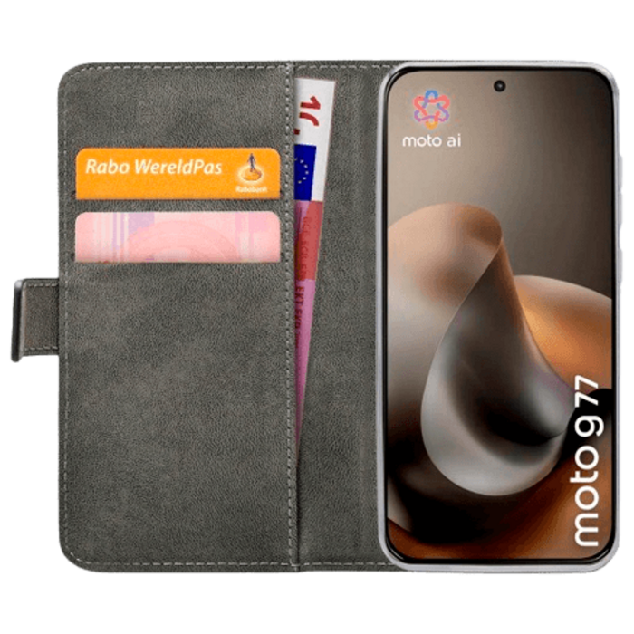 Mobilize Mobilize PU-Leren Book Case Zwart voor Motorola Moto G67 / G77