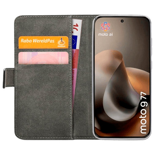 Mobilize Mobilize PU-Leren Book Case Zwart voor Motorola Moto G67 / G77
