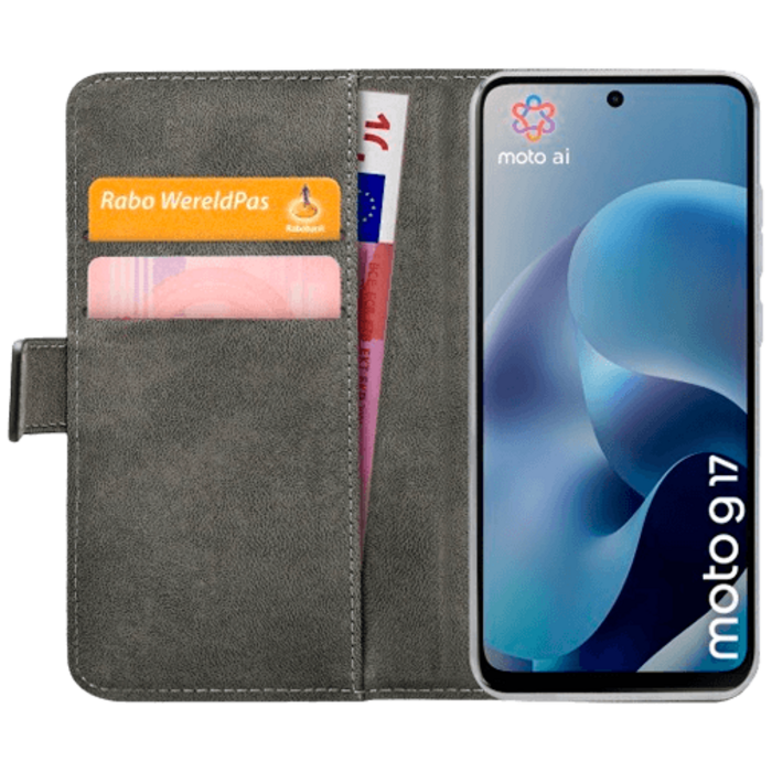 Mobilize Mobilize Classic Gelly Wallet Book Case Motorola Moto G17 / G17 Power - Zwart
