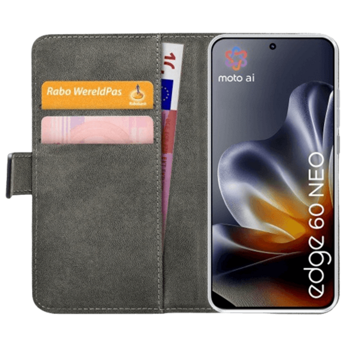 Mobilize Mobilize PU-Leren Book Case voor Motorola Edge 60 Neo - Zwart