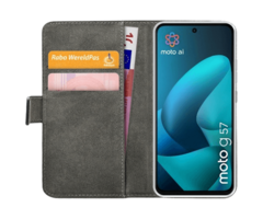 Mobilize Mobilize PU-Leren Book Case Motorola Moto G57 - Zwart