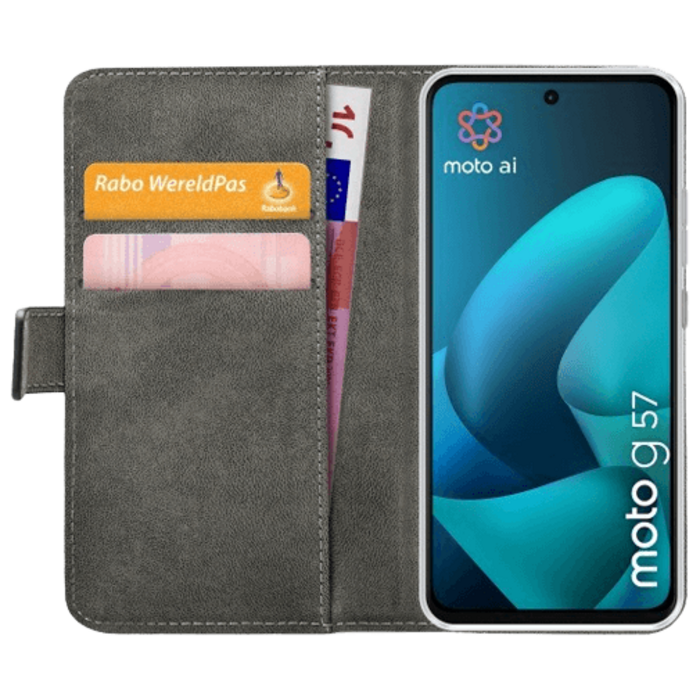 Mobilize Mobilize PU-Leren Book Case Motorola Moto G57 - Zwart