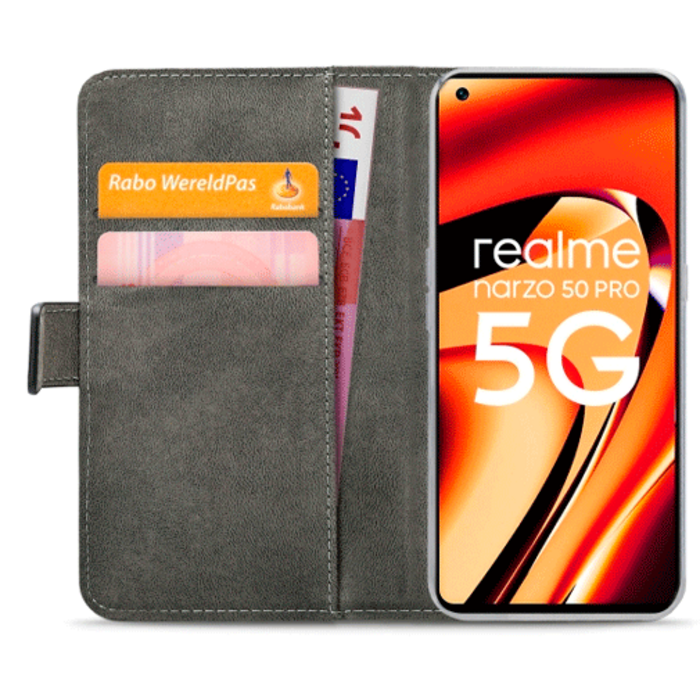Mobilize Mobilize Classic Gelly Wallet Book Case voor Realme Narzo 50 5G / Oppo A77 5G / A57 5G - Zwart