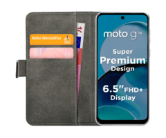 Mobilize Mobilize Classic Gelly Wallet Book Case voor Motorola Moto G14 - Zwart