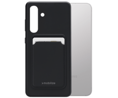 Mobilize Mobilize Rubber Gelly Card Case Samsung Galaxy S24 5G Back Cover - Mat Zwart