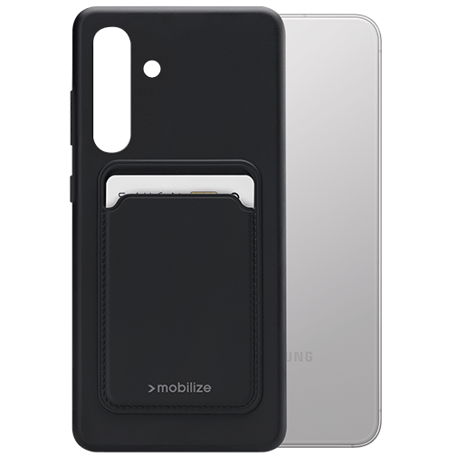 Mobilize Mobilize Rubber Gelly Card Case Samsung Galaxy S24 5G - Mat Zwart