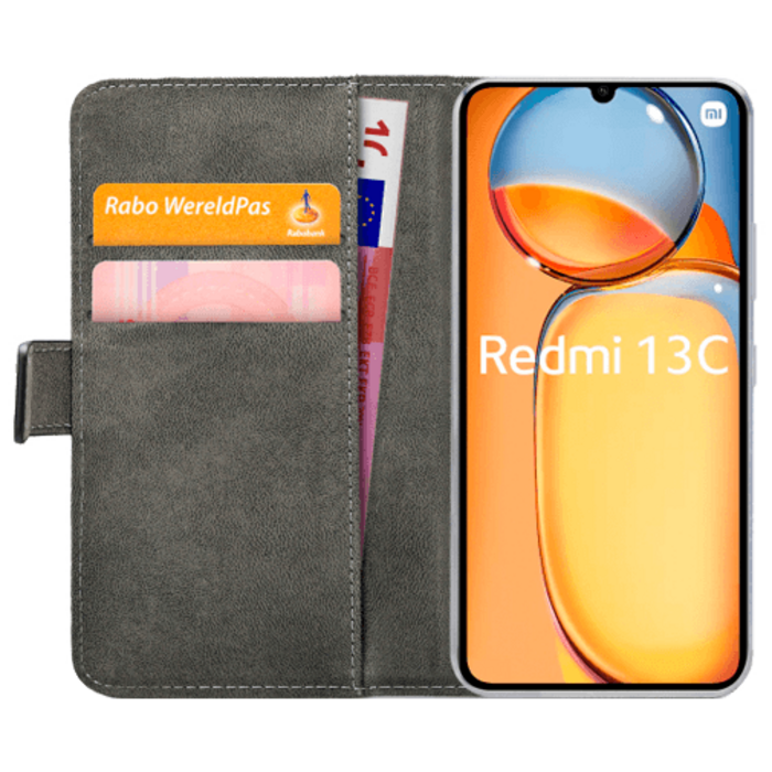 Mobilize Mobilize Classic Gelly Wallet Book Case voor Xiaomi Redmi 13C - Zwart
