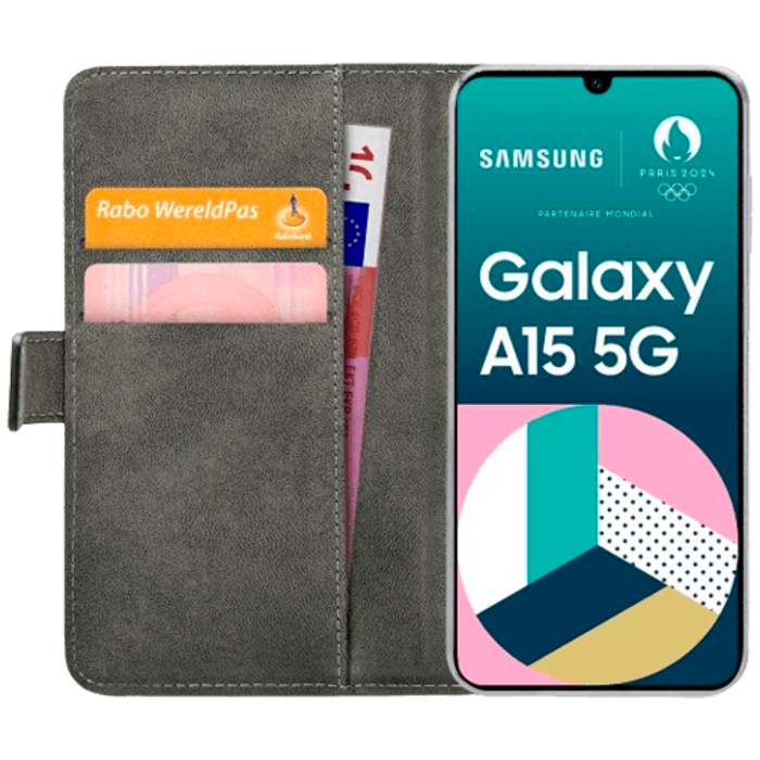Mobilize Mobilize Classic Gelly Wallet Book Case voor Samsung Galaxy A15 / A15 5G - Zwart