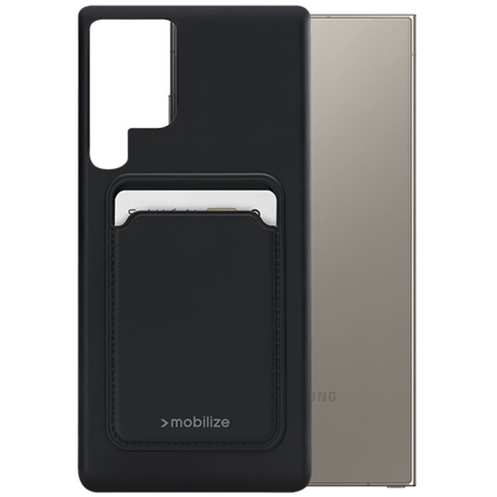 Mobilize Mobilize Rubber Gelly Card Case Samsung Galaxy S24 Ultra - Zwart