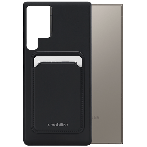 Mobilize Mobilize Rubber Gelly Card Case Samsung Galaxy S24 Ultra - Zwart