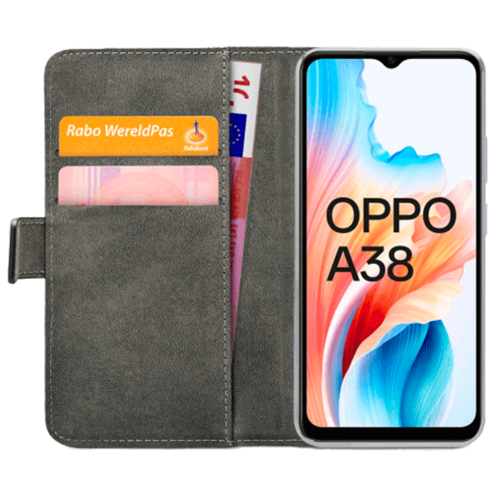 Mobilize Mobilize Classic Gelly Wallet Book Case voor OPPO A18 / A38 - Zwart