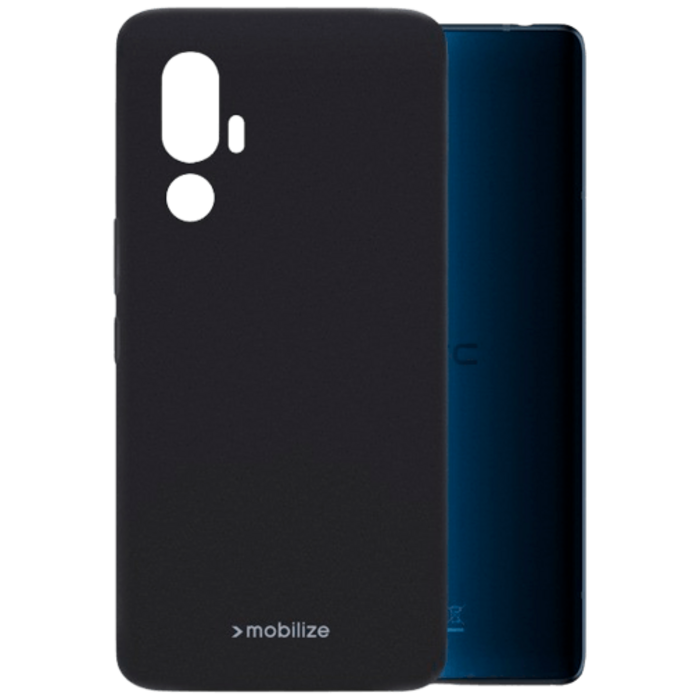 Mobilize Mobilize Rubber Gelly Case TPU Back Cover HTC U24 Pro - Mat Zwart