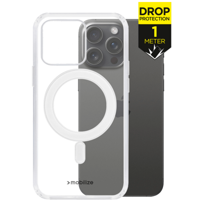 Mobilize Mobilize MagSafe Back Cover Apple iPhone 15 Pro - Transparant