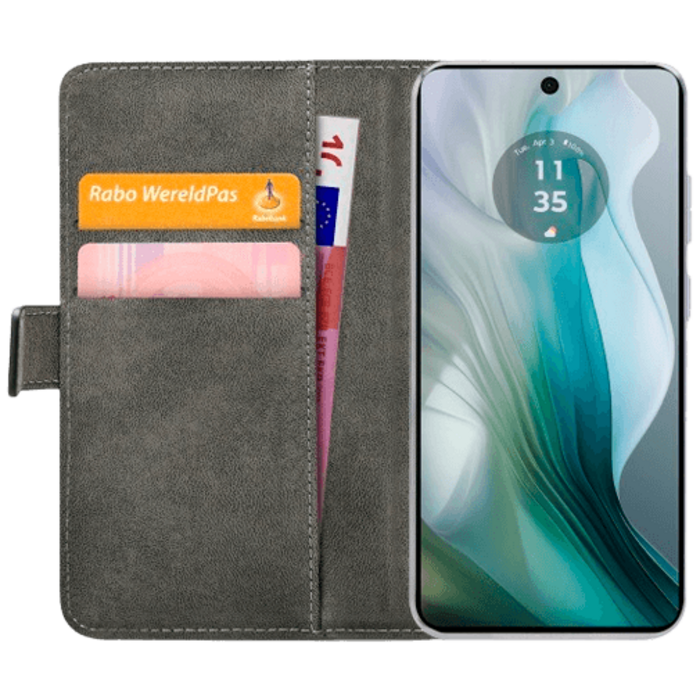 Mobilize Mobilize Classic Gelly Wallet Book Case voor Motorola Moto E14 4G - Zwart