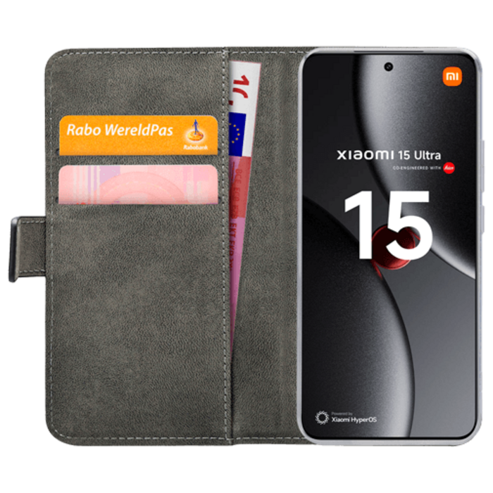 Mobilize Mobilize Classic Gelly Wallet Book Case Xiaomi 15 Ultra - PU-Leer - Zwart