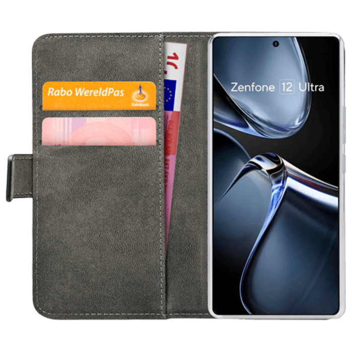 Mobilize Mobilize Classic Gelly Wallet Book Case voor Asus Zenfone 12 Ultra - Zwart