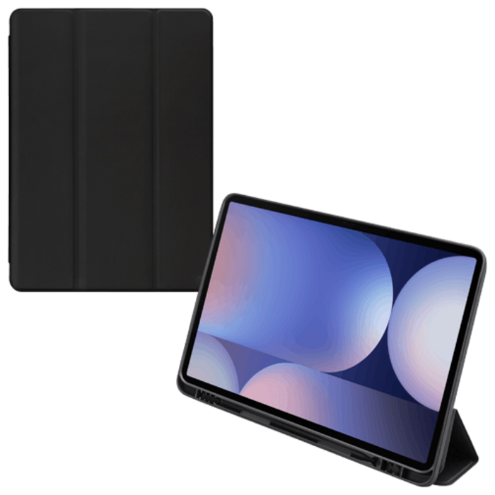 Mobilize Mobilize Solid Folio Case Samsung Galaxy Tab S9+ / S9 FE+ / S10+ (12.4 inch) - Zwart
