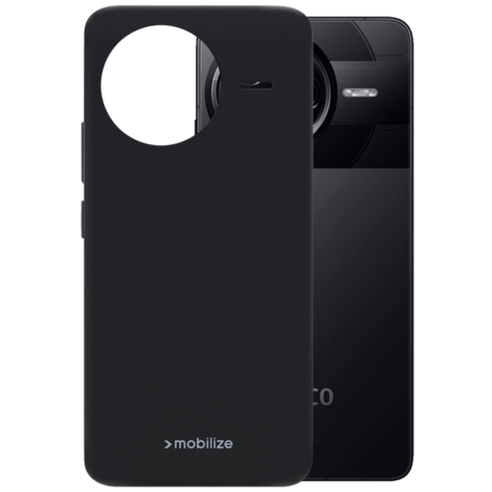 Mobilize Mobilize Rubber Gelly Case voor Xiaomi Poco F7 Pro - Mat Zwart
