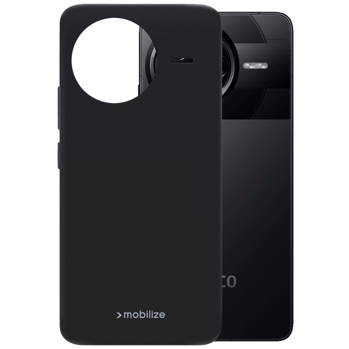 Mobilize Mobilize Rubber Gelly Case voor Xiaomi Poco F7 Pro - Mat Zwart