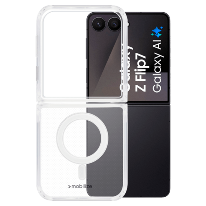 Mobilize Mobilize MagSafe Naked Protection Case Samsung Galaxy Z Flip 7 5G Transparant
