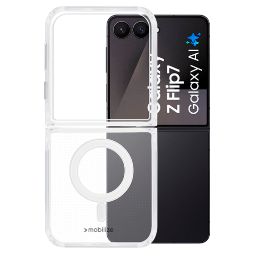 Mobilize Mobilize MagSafe Naked Protection Case Samsung Galaxy Z Flip 7 5G Transparant