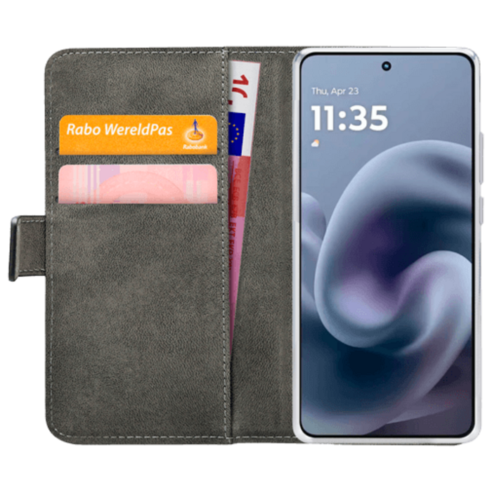 Mobilize Mobilize PU-Leer Book Case Zwart voor Motorola Moto G86 5G