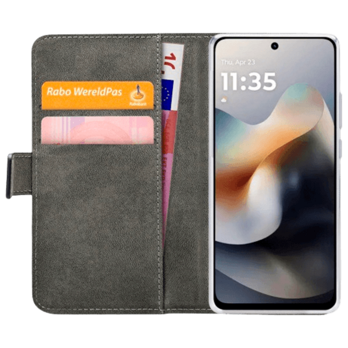 Mobilize Mobilize Classic Gelly Wallet Book Case Zwart voor Motorola Moto G56 5G