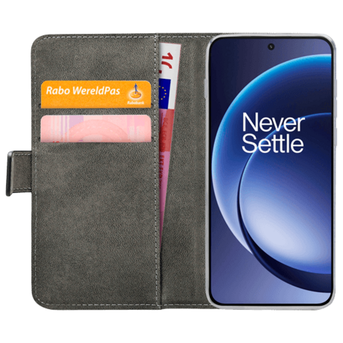 Mobilize Mobilize Book Case OnePlus 15R Hoesje - Zwart PU-Leer