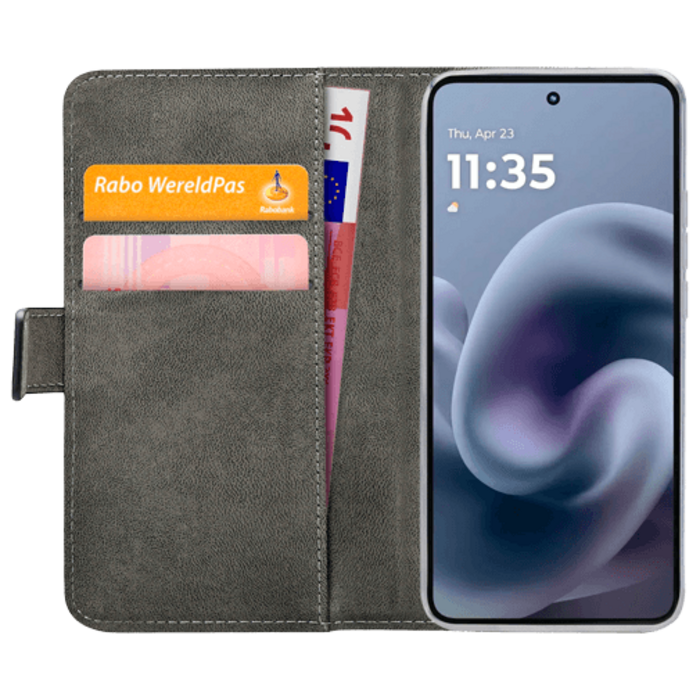 Mobilize Mobilize Classic Gelly Wallet Book Case Motorola Moto G86 Power 5G - Zwart