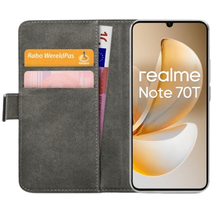 Mobilize Mobilize PU-Leren Book Case Zwart voor Realme Note 70T