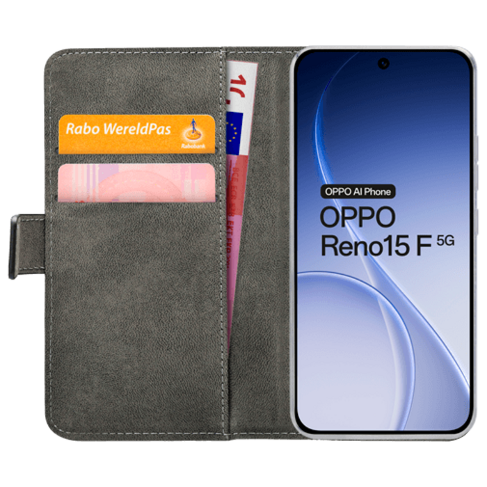 Mobilize Mobilize Classic Gelly Wallet Book Case voor OPPO Reno15 F 5G - Zwart