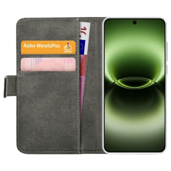 Mobilize Mobilize Classic Gelly Wallet Book Case voor vivo X300 Ultra - Zwart