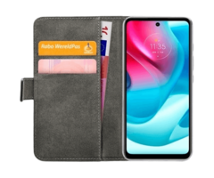 Mobilize Mobilize Classic Gelly Wallet Book Case voor Motorola Moto G60s - Zwart