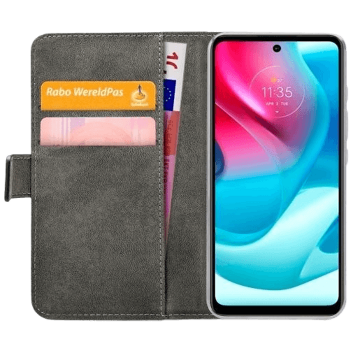 Mobilize Mobilize Classic Gelly Wallet Book Case voor Motorola Moto G60s - Zwart