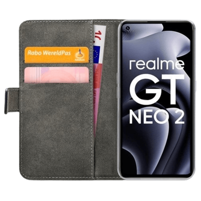 Mobilize Mobilize Classic Gelly Wallet Book Case voor Realme GT Neo 2 - Zwart