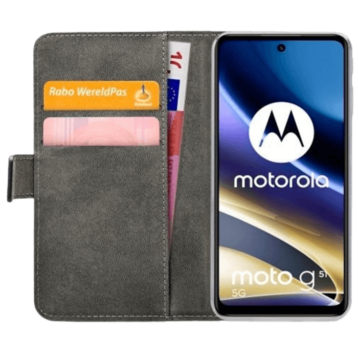 Mobilize Mobilize Classic Gelly Wallet Book Case voor Motorola Moto G51 5G - Zwart