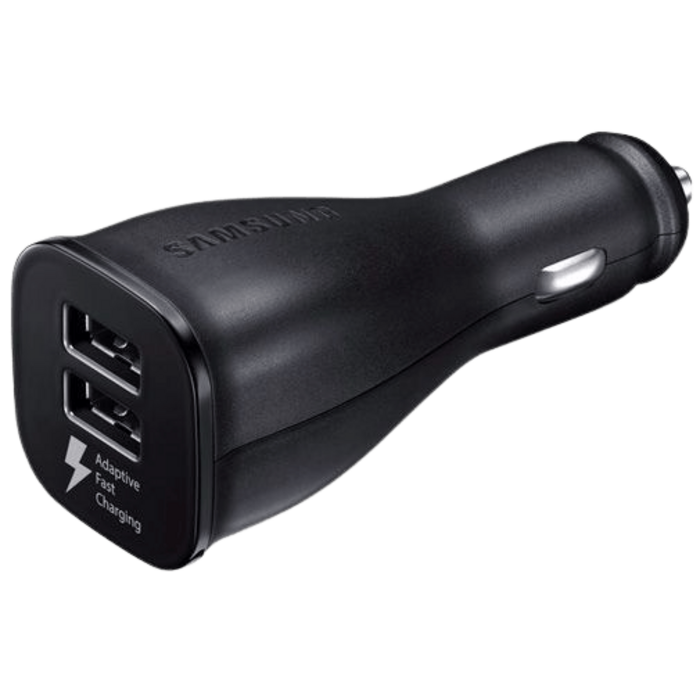 Samsung Samsung EP-LN920 Dual USB Snelle Autolader met USB-C-kabel - Zwart