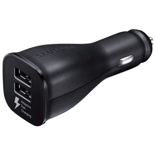 Samsung Samsung EP-LN920 Dual USB Snelle Autolader met USB-C-kabel - Zwart