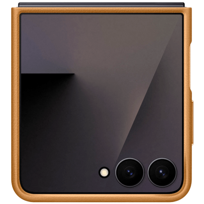 Samsung Samsung Galaxy Z Flip 7 Kindsuit PU-Leer Back Cover - Bruin