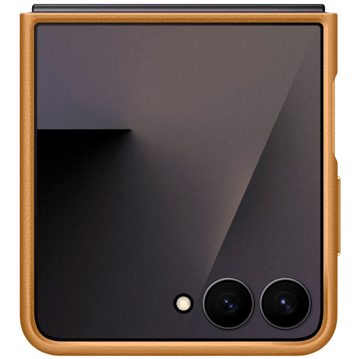 Samsung Samsung Galaxy Z Flip 7 Kindsuit PU-Leer Back Cover - Bruin