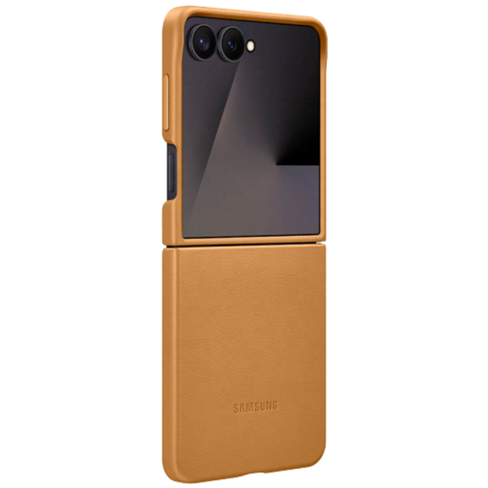 Samsung Samsung Galaxy Z Flip 7 Kindsuit PU-Leer Back Cover - Bruin