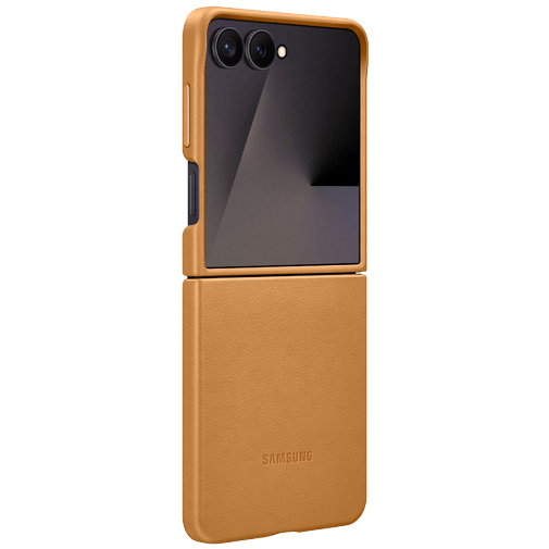 Samsung Samsung Galaxy Z Flip 7 Kindsuit PU-Leer Back Cover - Bruin
