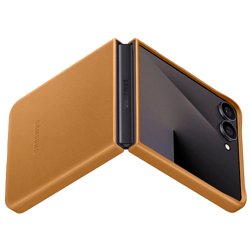 Samsung Samsung Galaxy Z Flip 7 Kindsuit PU-Leer Back Cover - Bruin