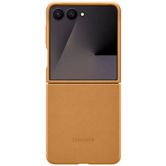 Samsung Samsung Galaxy Z Flip 7 Kindsuit PU-Leer Back Cover - Bruin