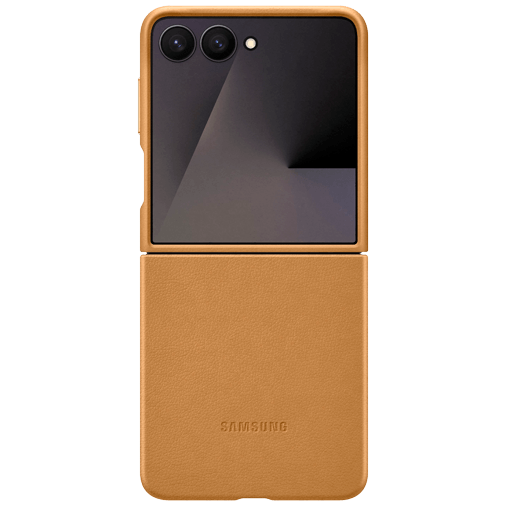 Samsung Samsung Galaxy Z Flip 7 Kindsuit PU-Leer Back Cover - Bruin