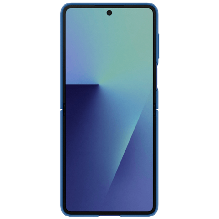 Samsung Samsung Galaxy Z Flip 7 Siliconen Back Cover met Ring - Blauw