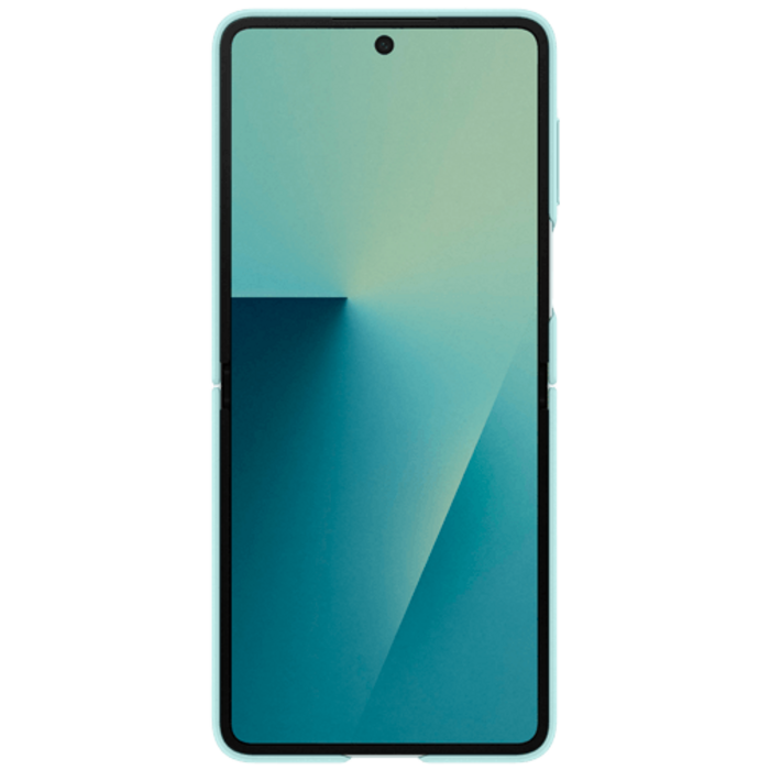 Samsung Samsung Galaxy Z Flip 7 Siliconen Back Cover met Ring - Mint