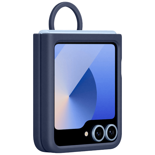 Samsung Samsung Siliconen Back Cover met Ring Donkerblauw Galaxy Z Flip 6 / Flip 7 FE